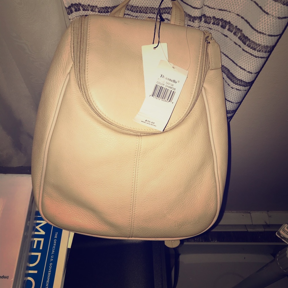Backpack cream Tignanllo bag with tags